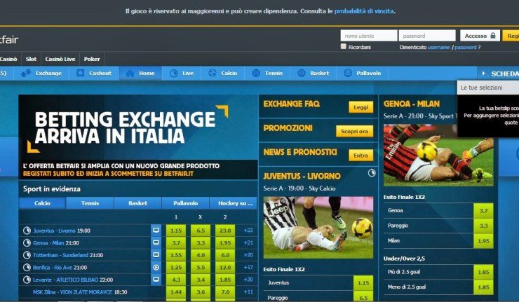 l'arrivo del betting exchange in Italia
