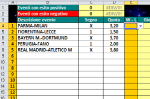 Masaniello: inserimento delle partite