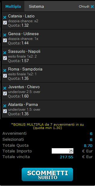 scommessa serie a
