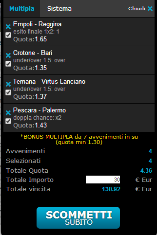 scommesse ponte