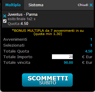 singola juventus fiorentina