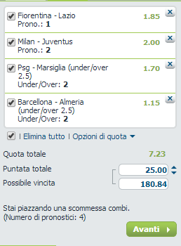 pronostici domenica sera