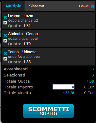 scommesse pronte