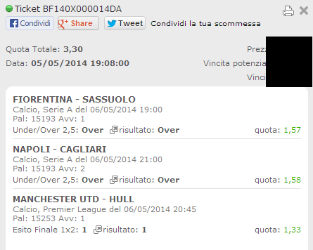 scommessa vincente serie a