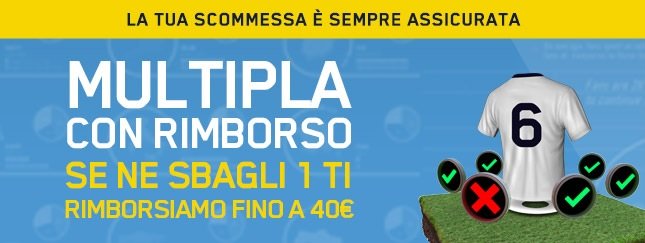 multipla con rimborso William Hill