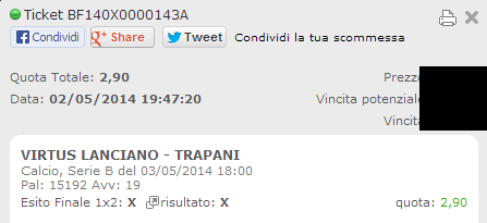 singola vincente serie b