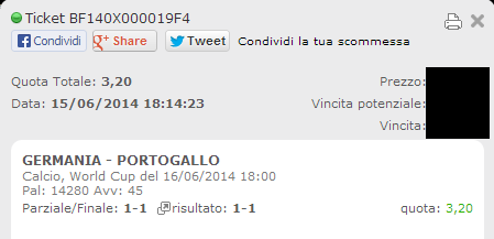 Combobet Vincente Germania Portogallo