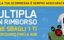 La multipla con rimborso di William Hill 40 € di BONUS
