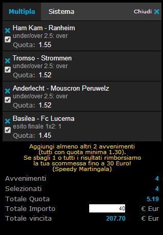 pronostici calcio 27 luglio