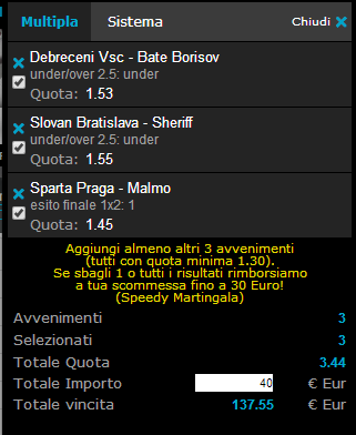 pronostici calcio 29 luglio