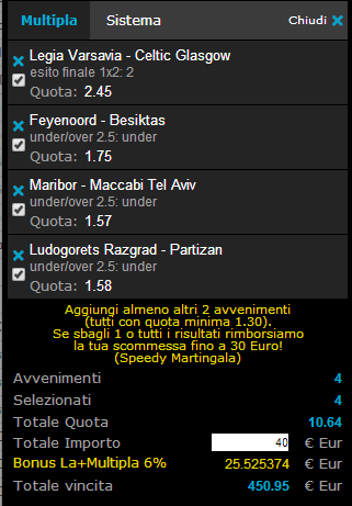 pronostici preliminari champions league