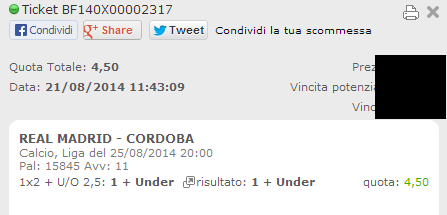 scommessa vincente liga