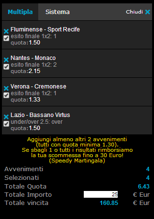 scommesse pronte 24 agosto