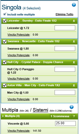 pronostici premier league 04 e 05-10-2014