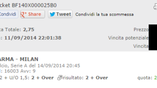 Combobet Parma-Milan 14-09-2014