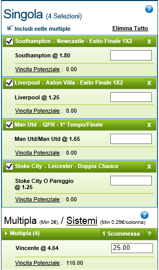 Pronostici Premier League 13-14 e 15 settembre