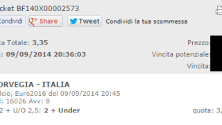 Combobet Vincente Norvegia-Italia
