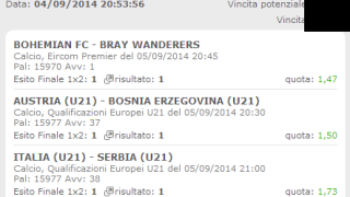 Tripla Vincente 5 settembre 2014