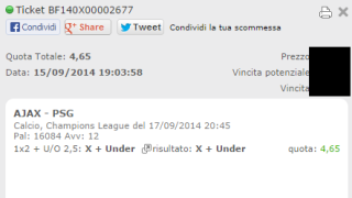 Combobet vincente Champions League 17-09-2014