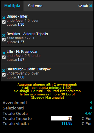 pronostici europa league