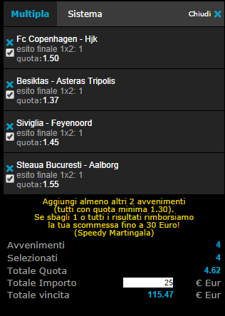 pronostici europa league