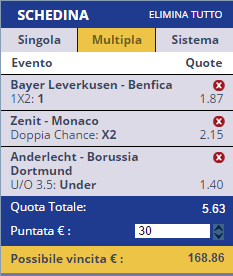 scommesse champions league