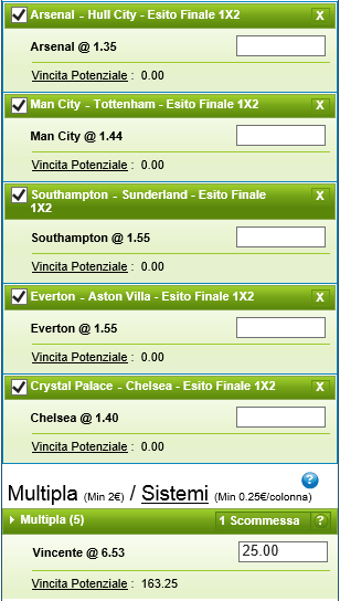 Pronostici Premier League 18-19 e 20 Ottobre 2014