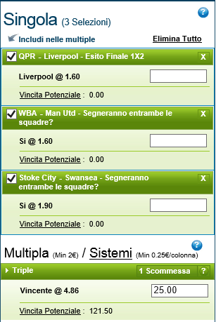 Pronostici Premier League 18-19 e 20 Ottobre 2014