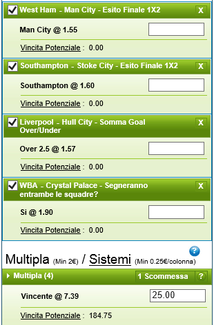 Pronostici Premier League 25-26 e 27 Ottobre 2014