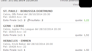 Scommessa Vincente pronostici misti 28-10-2014 Scommessa Vincente pronostici misti 28-10-2014