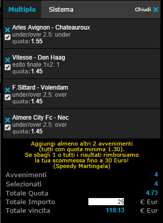 Scommesse pronte da giocare