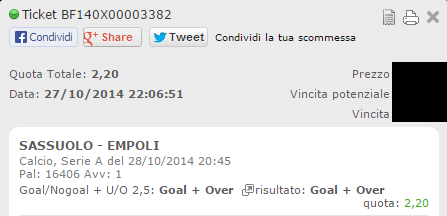 scommessa vincente serie a