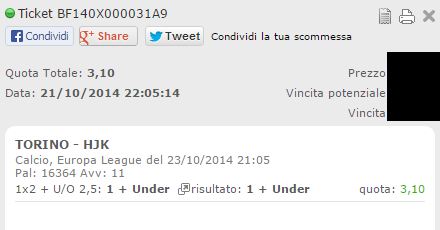 scommessa vincente europa league