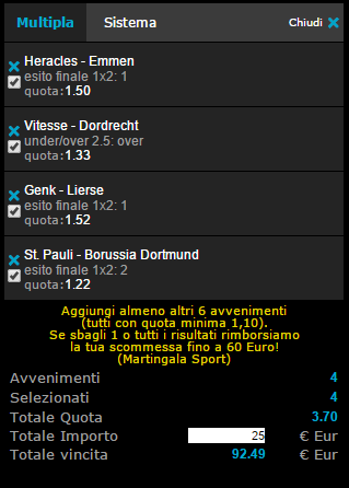 pronostici calcio scommesse 28-10-2014