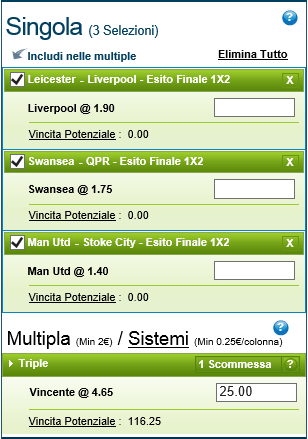 Pronostici Premier League 02 e 03 Novembre 2014