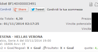 Combobet Cesena-Verona 03-11-2014 Combobet Cesena-Verona 03-11-2014