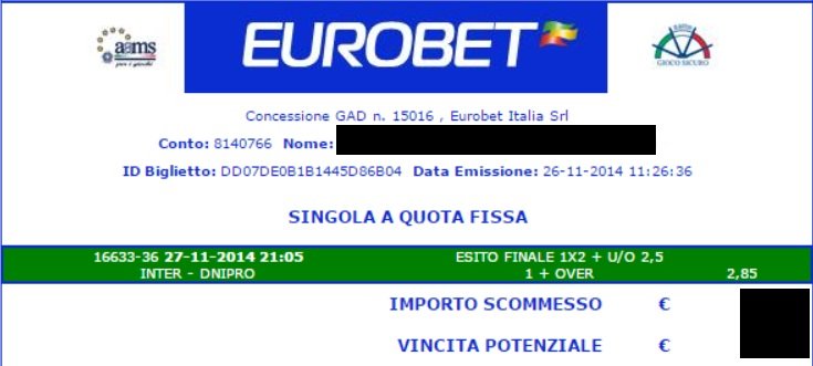 scommessa vincente 27-11-2014