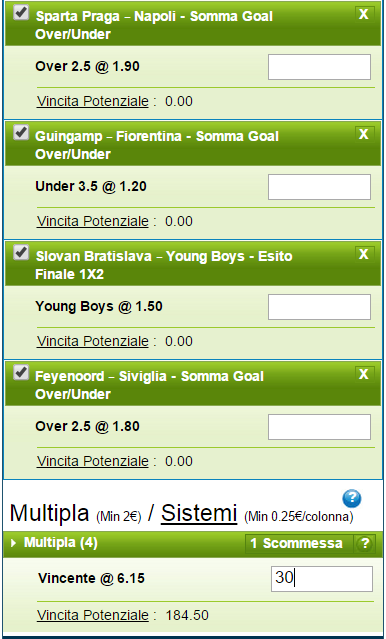 pronostici europa league 