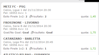 Scommessa Vincente Pronostici Misti 21-11-2014