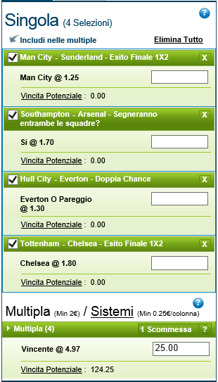 Pronostici Premier League 01 Gennaio 2015