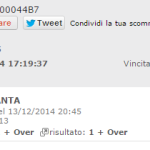 scommessa vincente sabato 14 dicembre