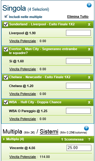 Pronostici Premier League 10 e 11 Gennaio 2015