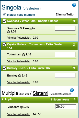 Pronostici Premier League 10 e 11 Gennaio 2015