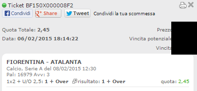 Scommesse Vincenti 7 e 8 febbraio 2015