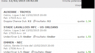 Scommessa Vincente 13-02-2015