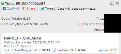 Scommesse Vincenti Domenica 22-03-2015