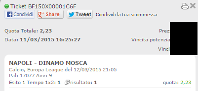 Scommesse Vincenti Europa League 12 Marzo 2015