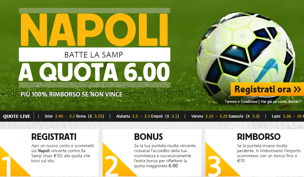 pronostico napoli sampdoria