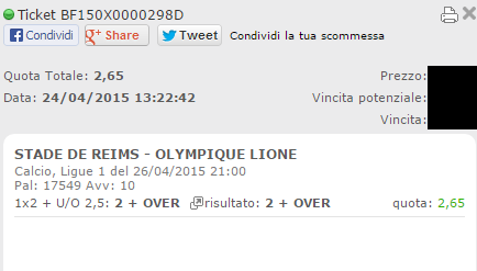 Le scommesse vincenti di domenica 26 aprile 2015