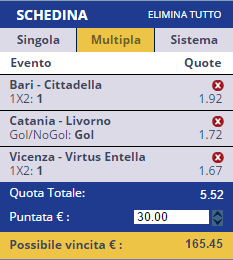 multipla serie B 2 maggio